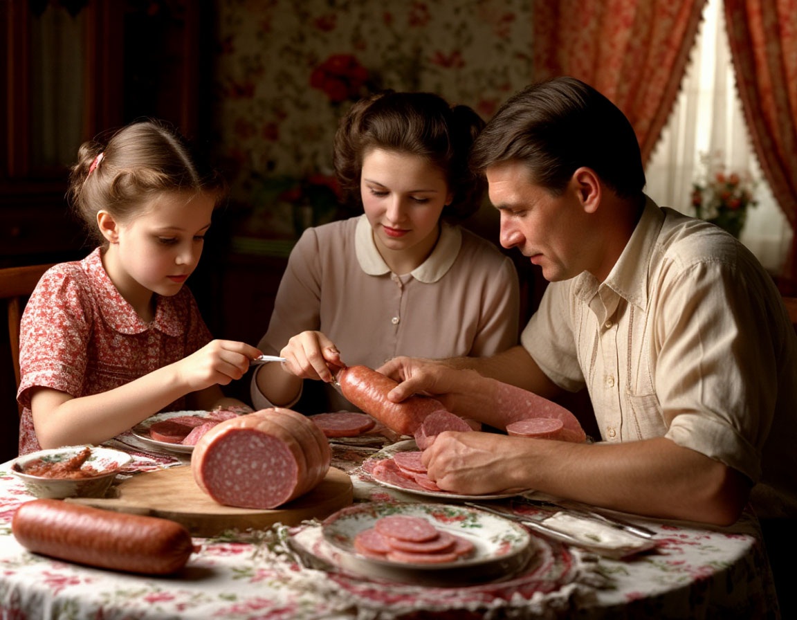 Производство вареной колбасы