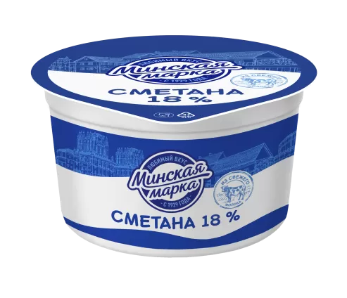 Сметана 18% 180г  Минская марка