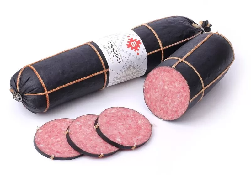 Колбаса варено-копченая салями «Сервелат Финский люкс»