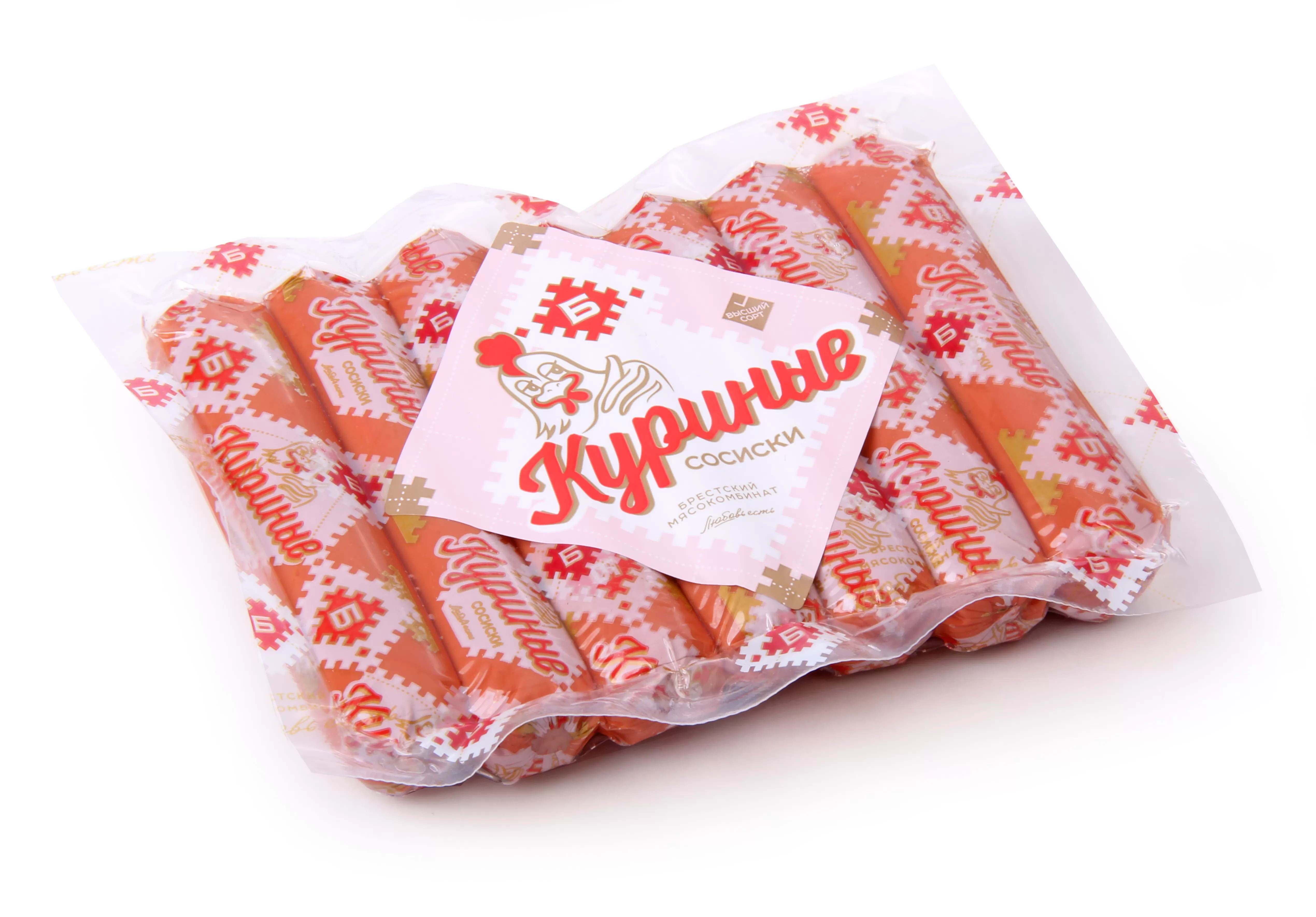 Сосиски Куриные из мяса птицы в/с 370 г