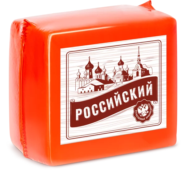 Сырный продукт молокосодержащий "Российский" куб