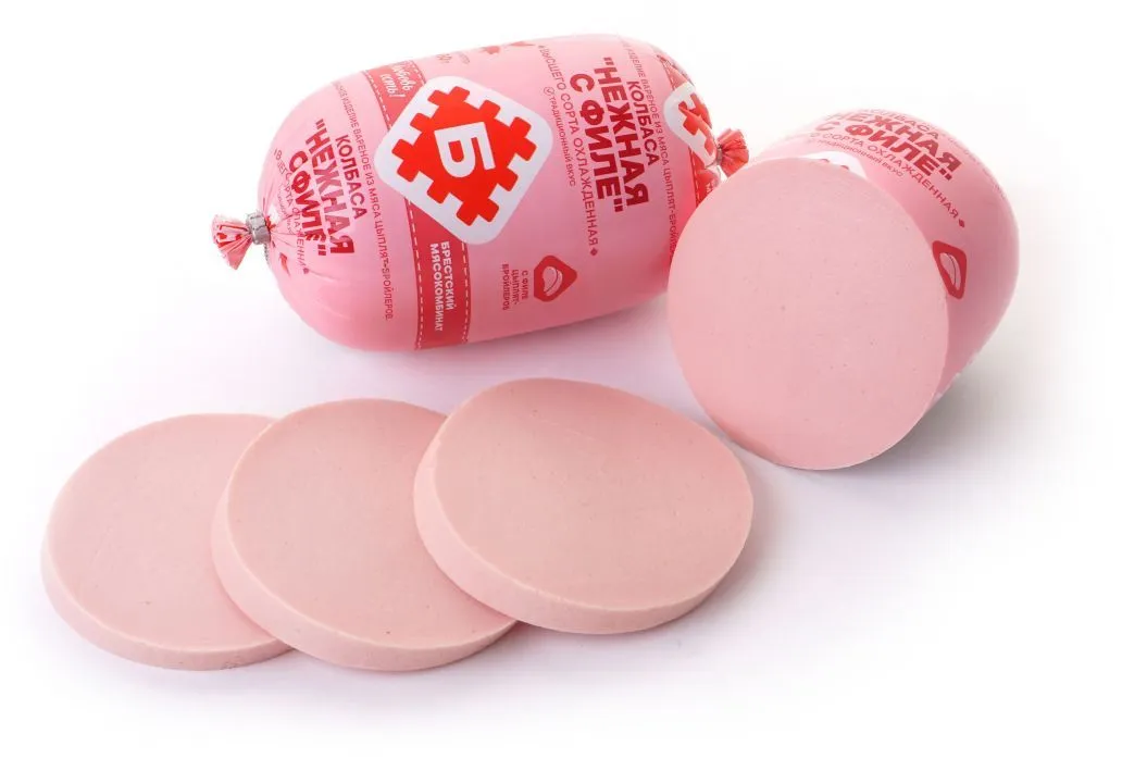 Колбаса варёная «Нежная с филе» 650г