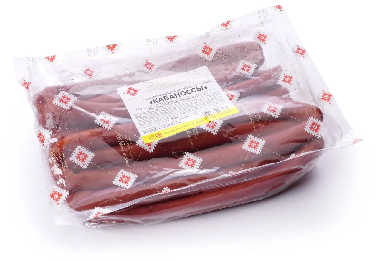 Колбаски варено-копченые «Кабаноссы» газ