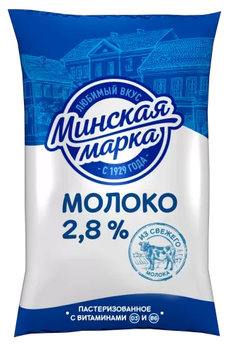 Молоко с витаминами 2,8% Минская марка