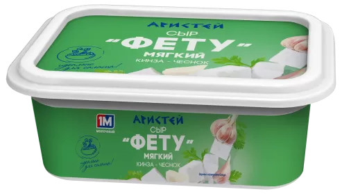 Сыр "Фету" 45% 250 г со вкусом кинза-чеснок