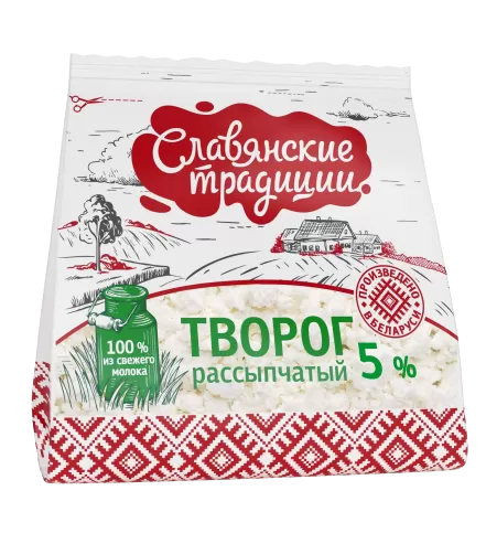 Творог "Славянские традиции" рассыпчатый 5% 350 г