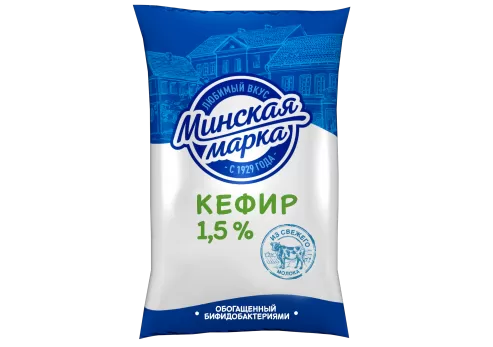 Кефир обогащенный бифидобактериями 1,5 % Минская марка