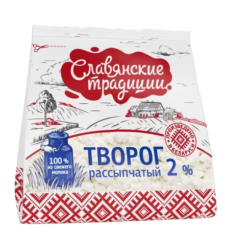 Творог "Славянские традиции" рассыпчатый 2% 350 г
