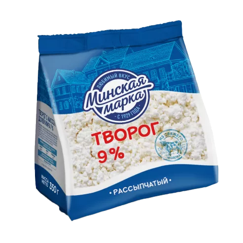 Творог "Минская марка" рассыпчатый 9% 350 г