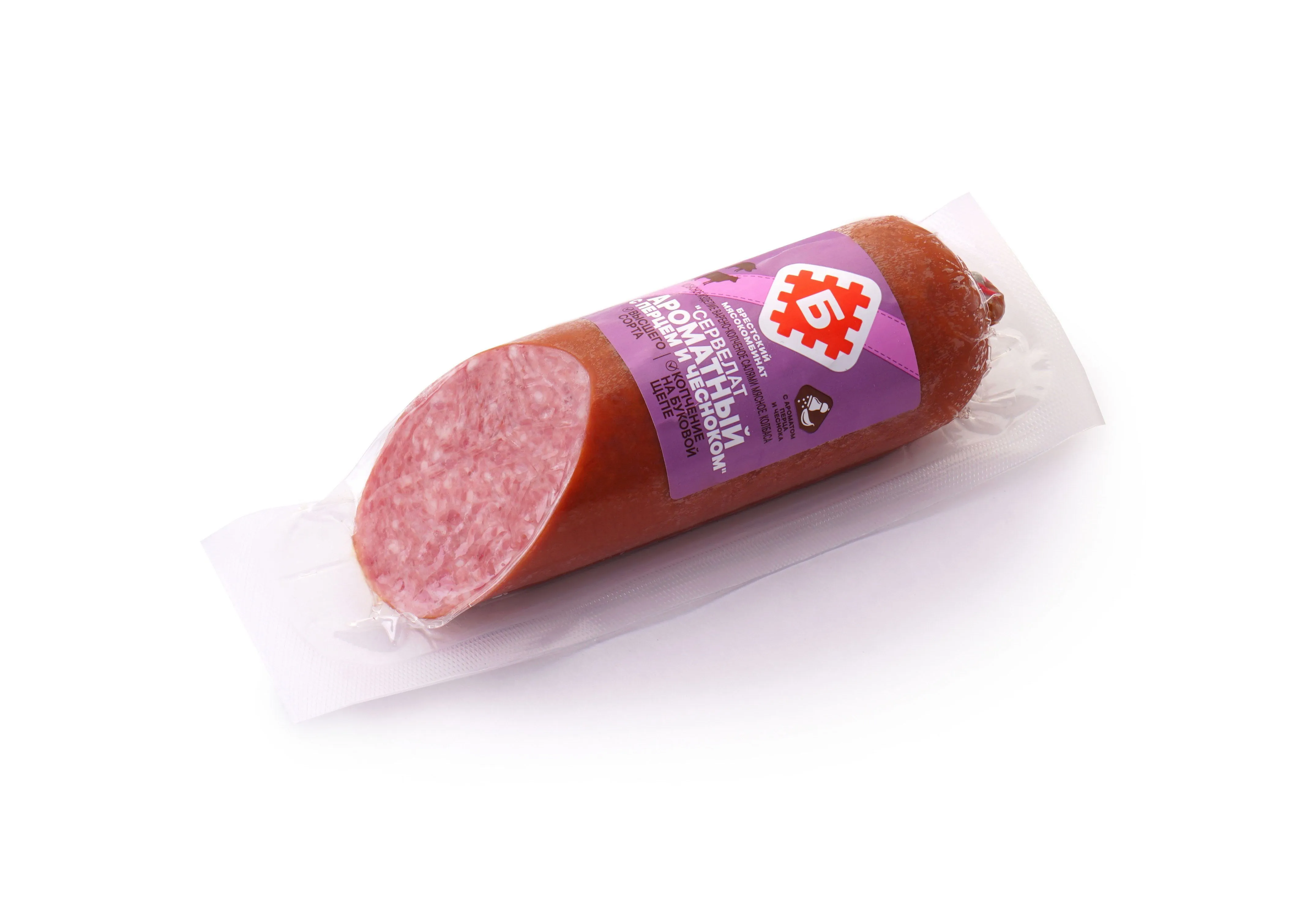 Сервелат "Ароматный с перцем и чесноком" 220 г