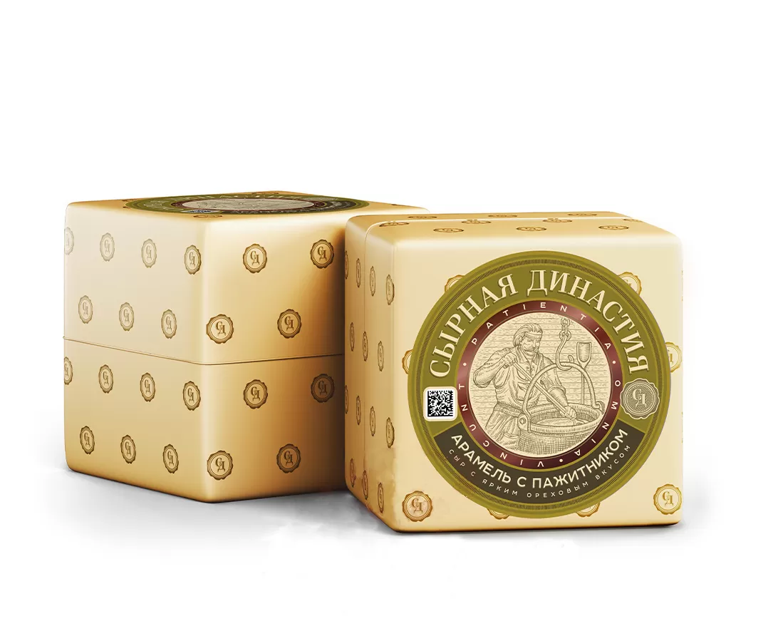 Сыр "Арамель" с пажитником куб